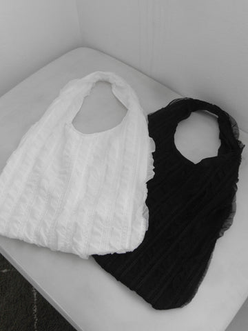 Nets Ruffle Shoulder Bag